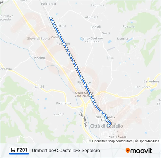 F201 Bus Line Map