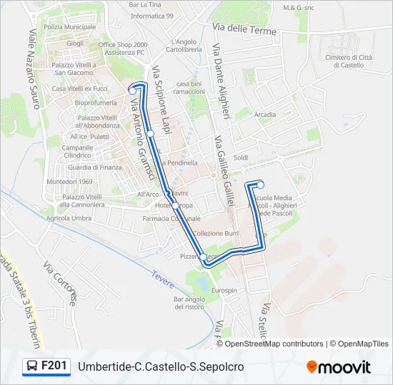 F201 Bus Line Map