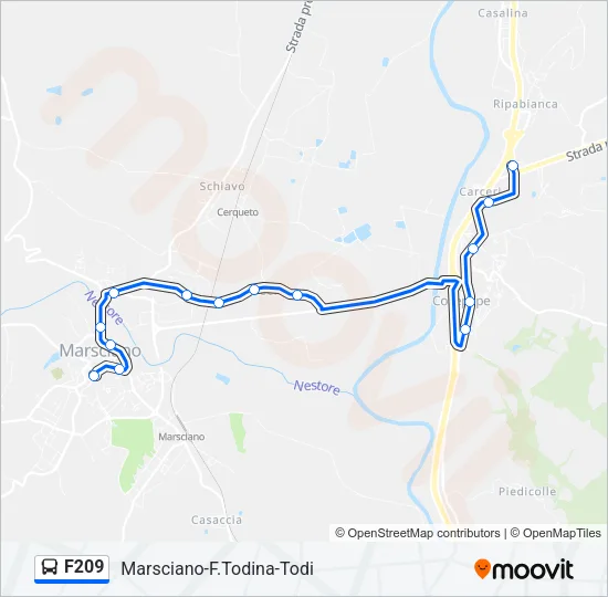 F209 Bus Line Map