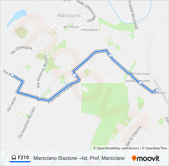 F210 Bus Line Map