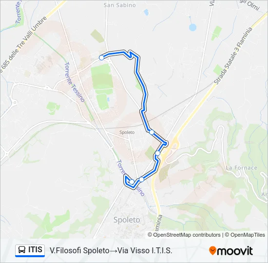 ITIS Bus Line Map