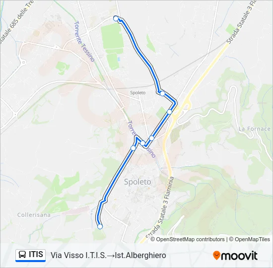 ITIS Bus Line Map
