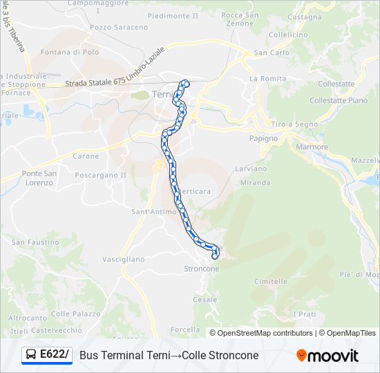 E622/ bus Line Map