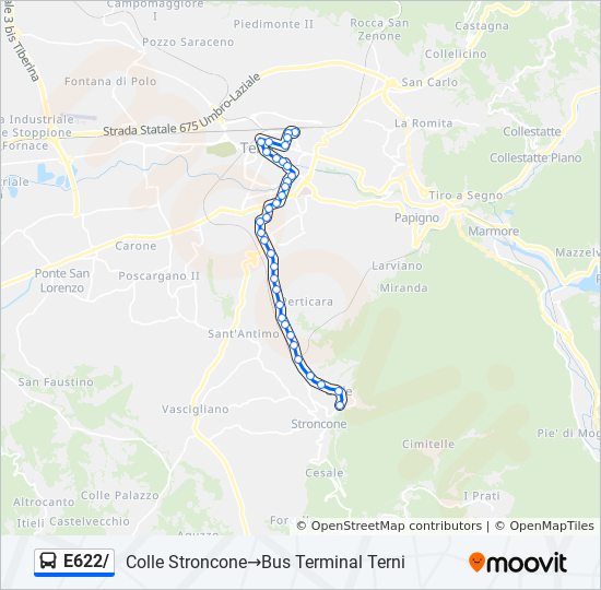 E622/ bus Line Map