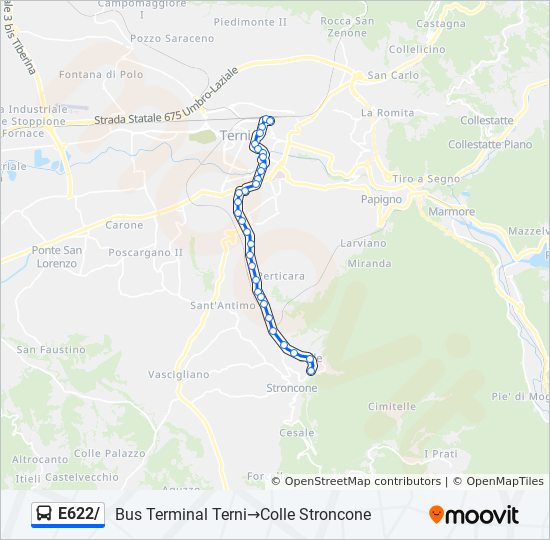 E622/ bus Line Map