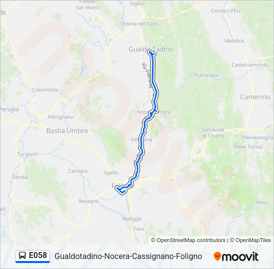 E058 Bus Line Map