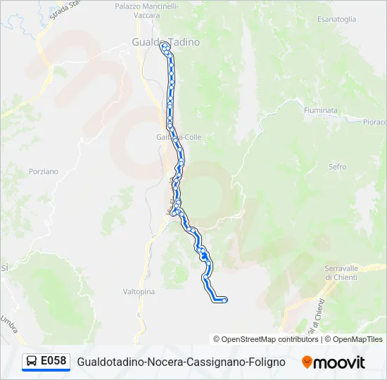 E058 Bus Line Map