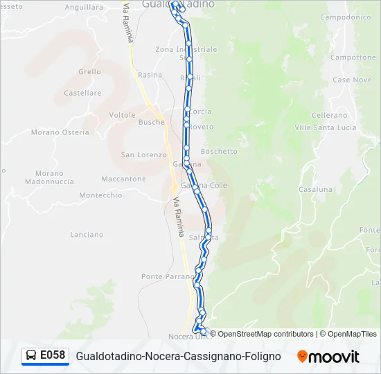 E058 Bus Line Map