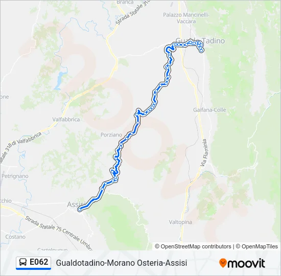 E062 Bus Line Map