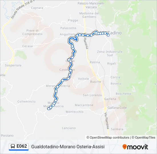 E062 Bus Line Map