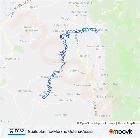 E062 Bus Line Map