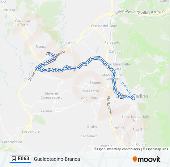 E063 Bus Line Map
