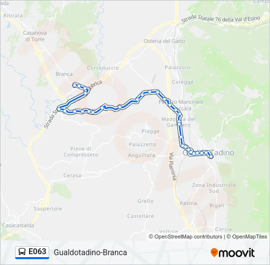 E063 Bus Line Map