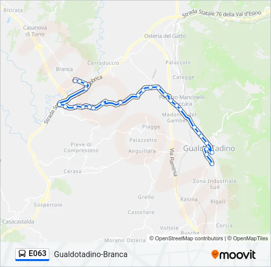 E063 Bus Line Map