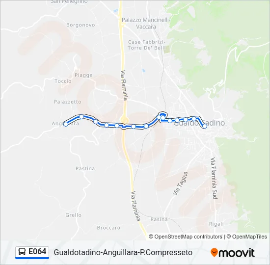 E064 Bus Line Map