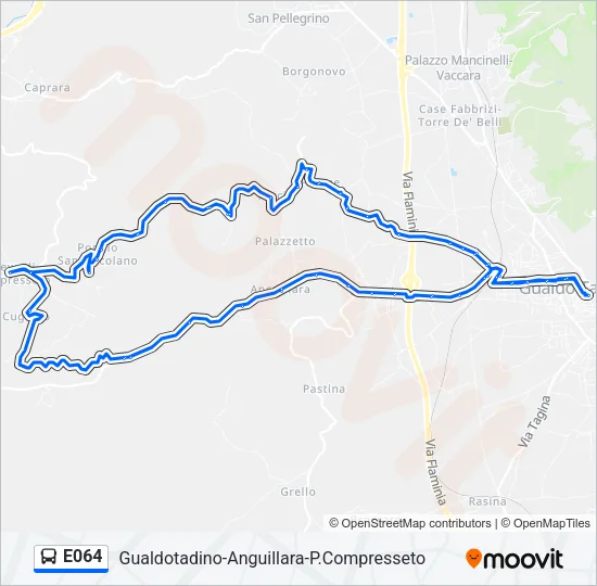 E064 Bus Line Map