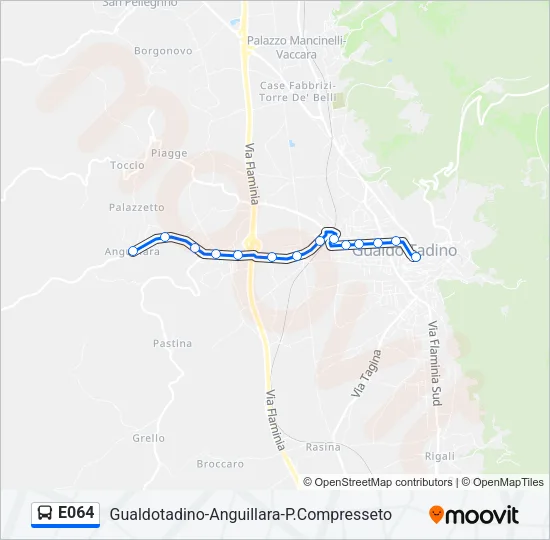 E064 Bus Line Map