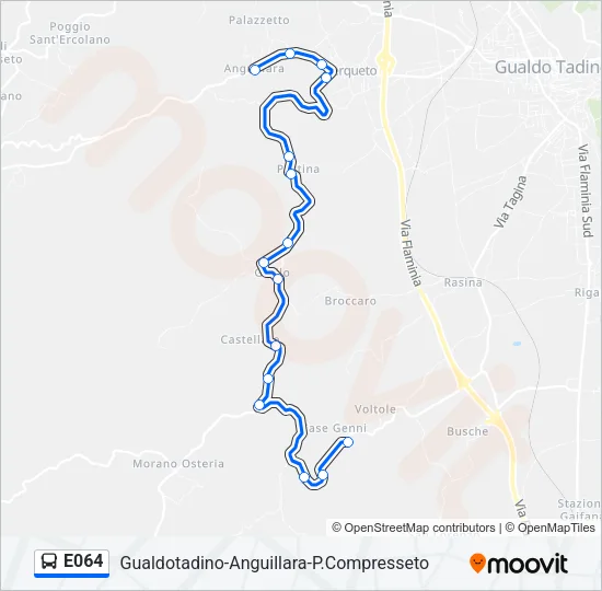 E064 Bus Line Map