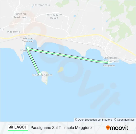 Percorso linea navigazione LAGO1