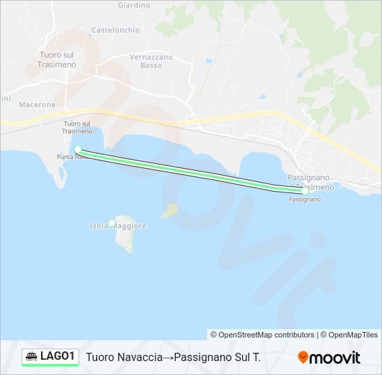 Percorso linea navigazione LAGO1