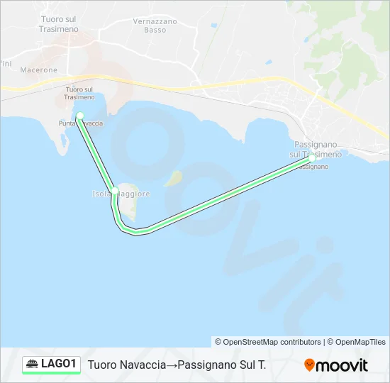 Percorso linea navigazione LAGO1