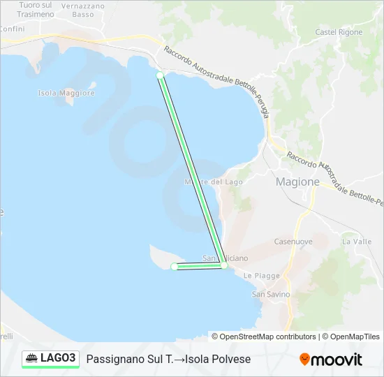 LAGO3 Ferry Line Map