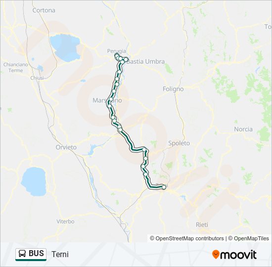 Linea bus orari, fermate e mappe Terni (Aggiornato)
