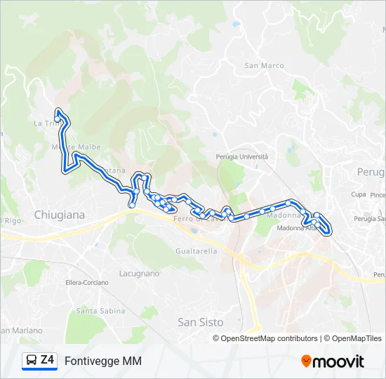 Z4 Bus Line Map