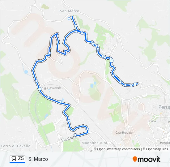Z5 Bus Line Map