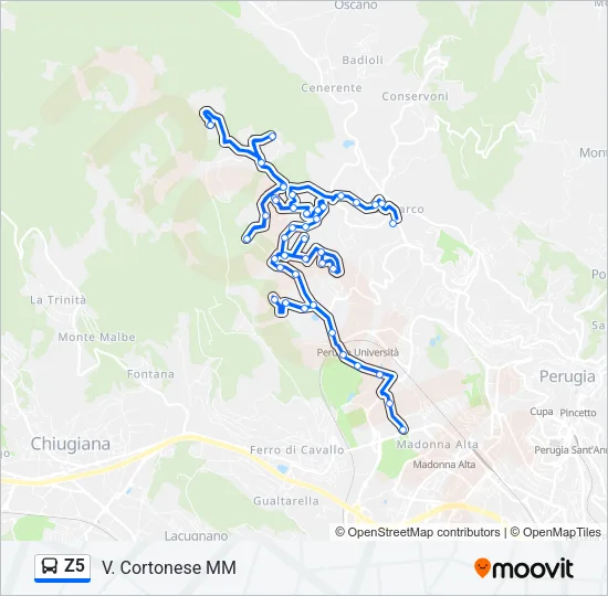 Z5 Bus Line Map