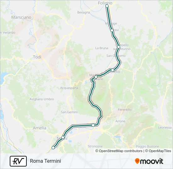 RV Train Line Map