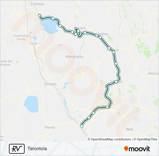 RV Train Line Map