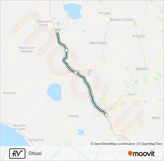 RV Train Line Map
