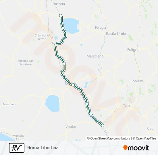 RV Train Line Map