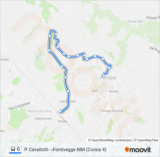 C Bus Line Map