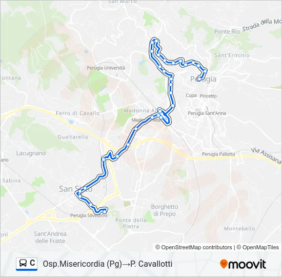 C Bus Line Map