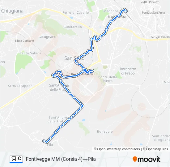 C Bus Line Map