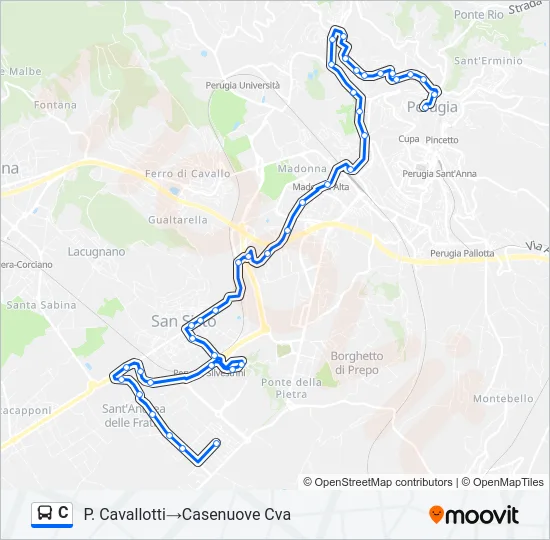 C Bus Line Map