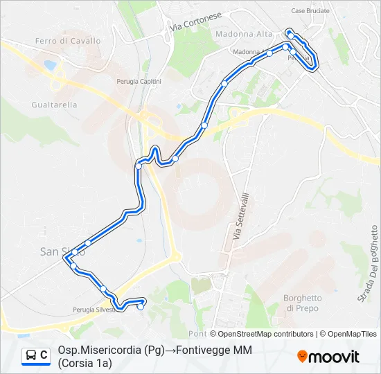 C Bus Line Map