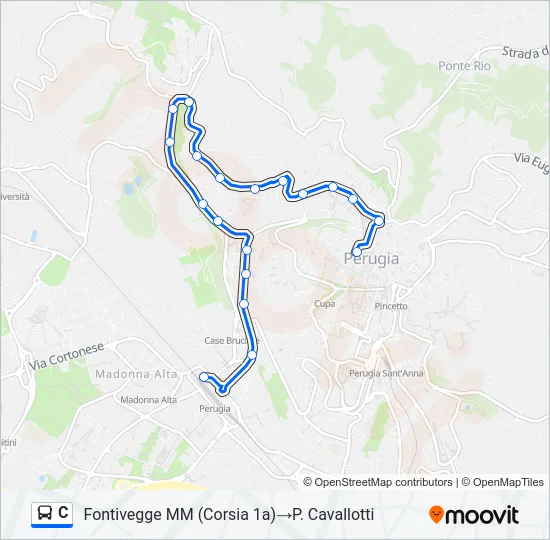 C Bus Line Map