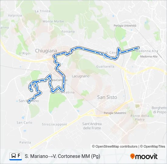 F Bus Line Map