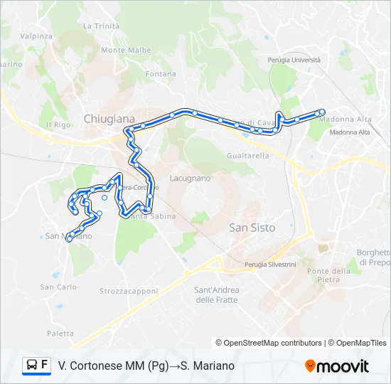 F Bus Line Map