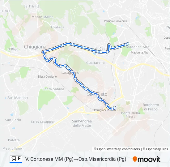 F Bus Line Map