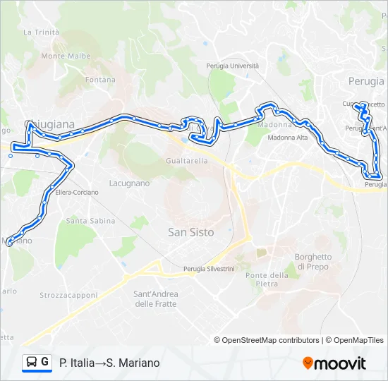 G Bus Line Map