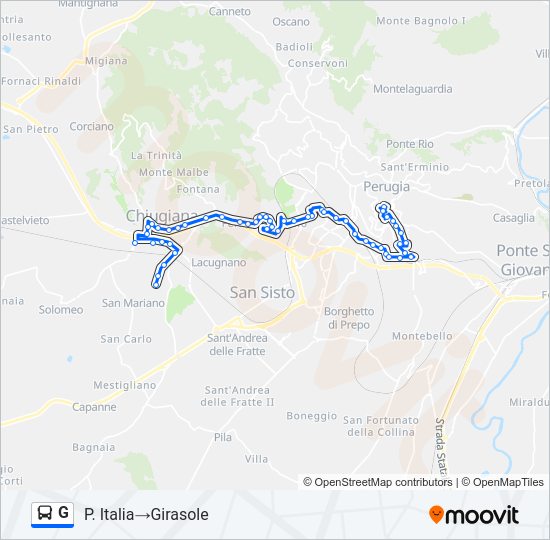 G bus Line Map