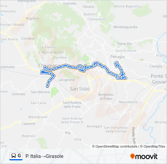 G Bus Line Map