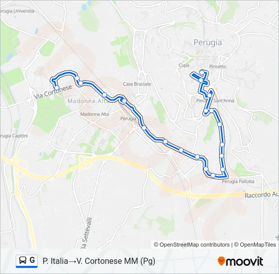 G Bus Line Map