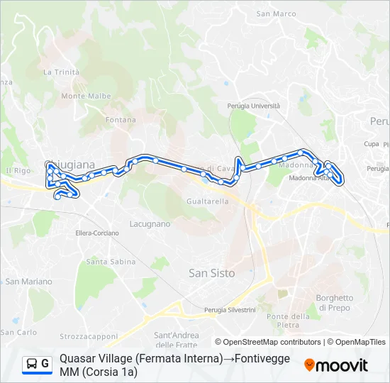 G Bus Line Map
