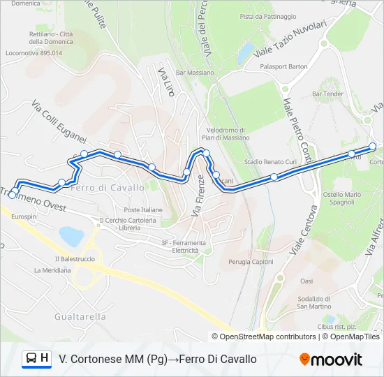 H Bus Line Map