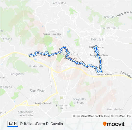 H Bus Line Map